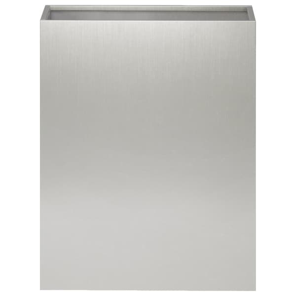Trädgårdsplanterare 2 st Silver 40 x 20 x 50 cm Rostfritt stål