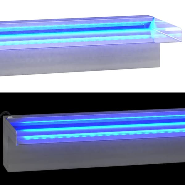 Vattenfall med RGB LED rostfritt stål 60 cm
