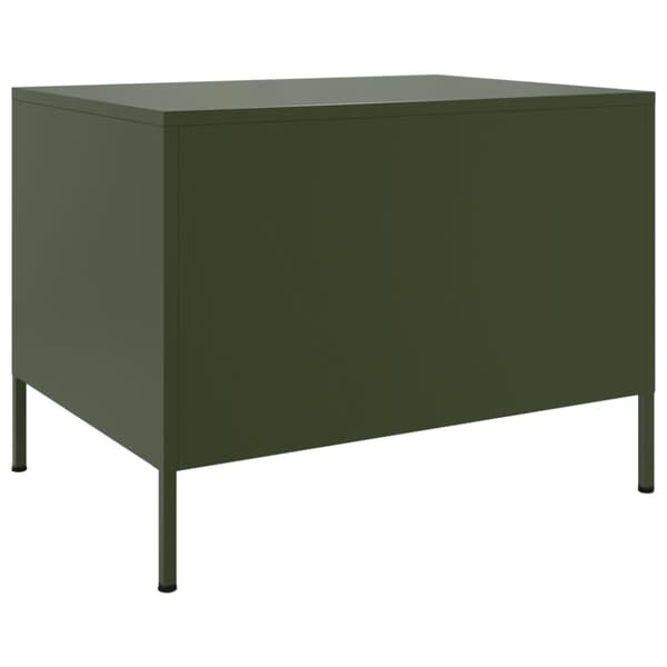Soffbord olivgrön 68x50x50,5 cm stål