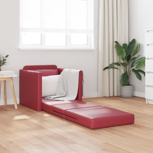 Soffsäng 60cm Vinröd Konstläder