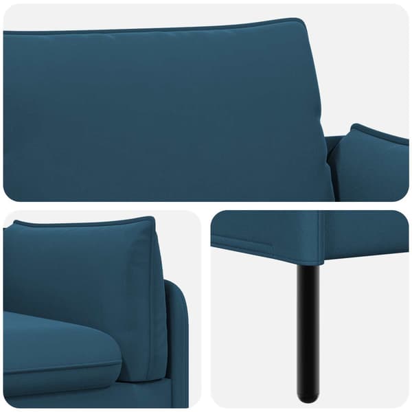 2-sits soffa 2-sits Blå 188 x 81 x 89 cm Sammet