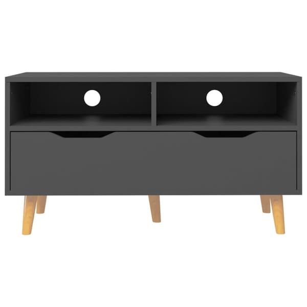 Tv-bänk grå 90x40x48,5 cm konstruerat trä