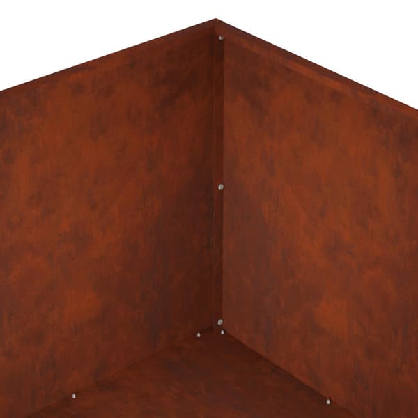 Trädgårdsplanterare Rostig 100 x 100 x 40 cm