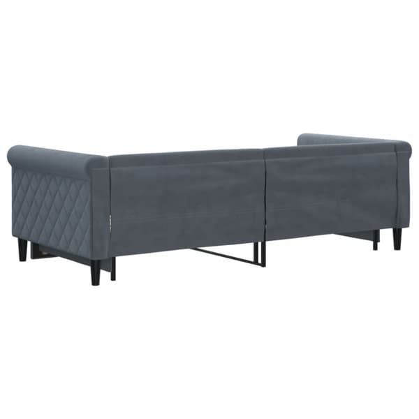 Dagbädd utdragbar mörkgrå 90x200 cm sammet