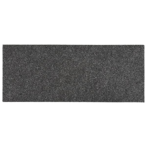 Trappmattor självhäftande 15 st 60x25 cm antracit rektangulära