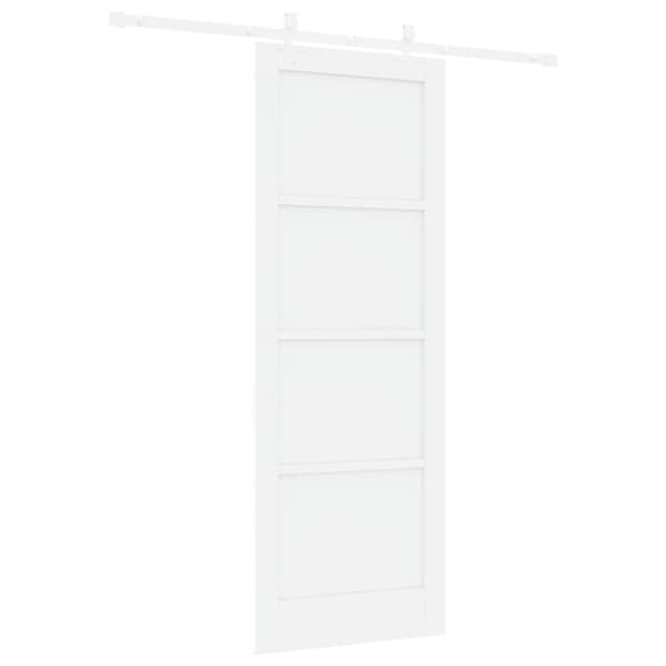 Skjutdörr 78 x 211 cm Konstruerat trä Vit