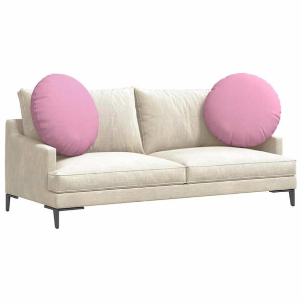 Sittkuddar 2 pcs Rosa Ø60 x 21 cm tyg