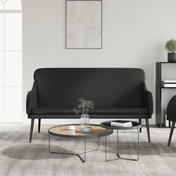 Bänk svart 110x76x80 cm konstläder