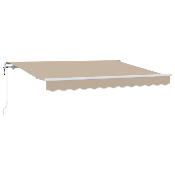 Utdragbar markis Beige 350 x 200 cm tyg
