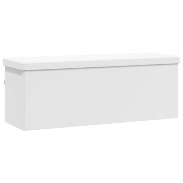 Förvaringsbänk vikbar vit PVC