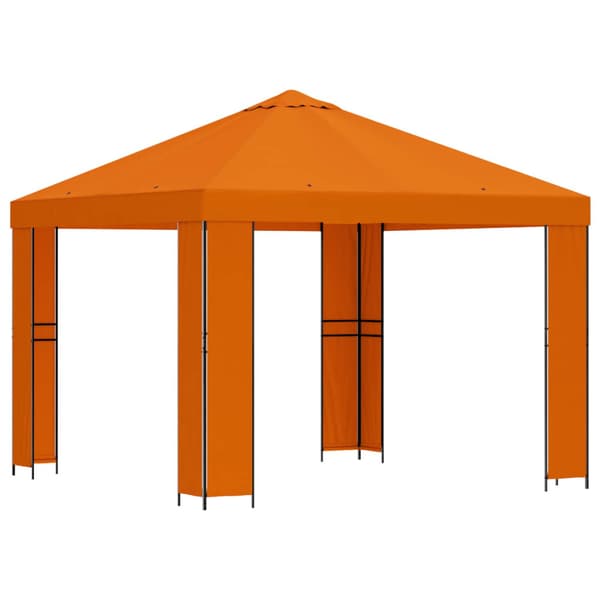 Paviljong 3 x 3 m Orange Polyester och Stål 190