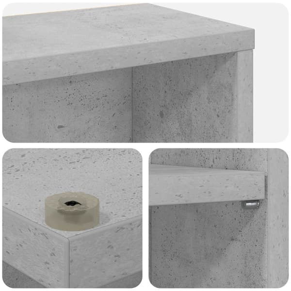 CD Skåp 2 st Betonggrå 33 x 23,5 x 175 cm Konstruerat trä