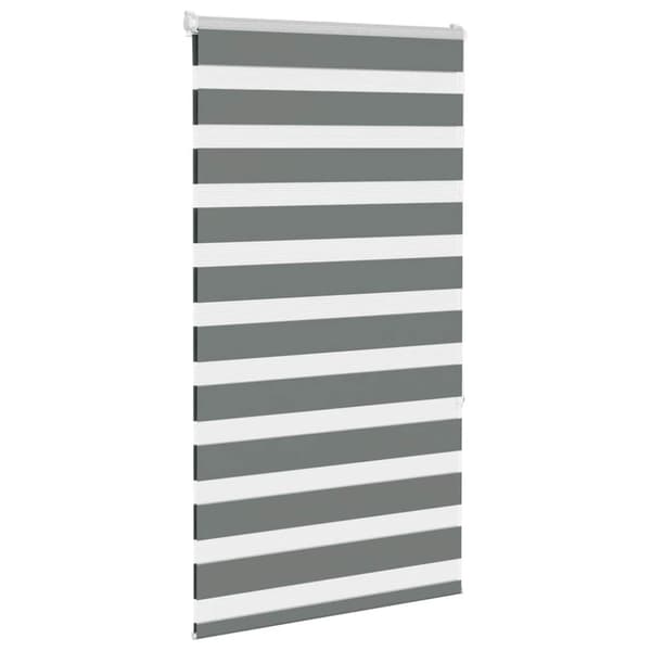 Rullgardin zebra mörkgrå 85x150 cm tyg bredd 80,9 cm polyester