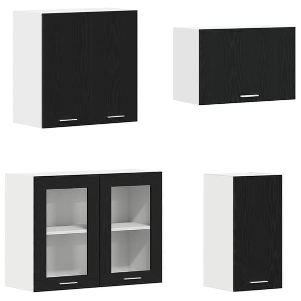 Köksenhet Lyon 8 pcs Svart ek Konstruerat trä