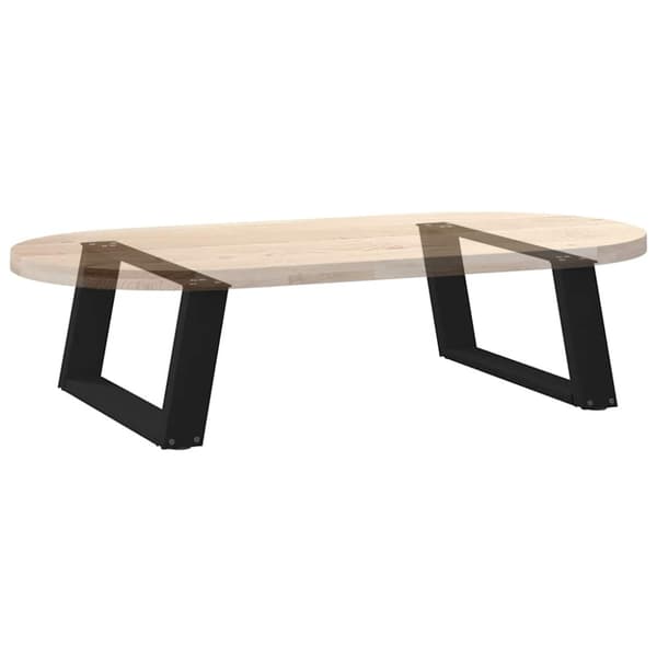 Soffbordsben U-formade 2 st svarta 70x(30-31) cm stål