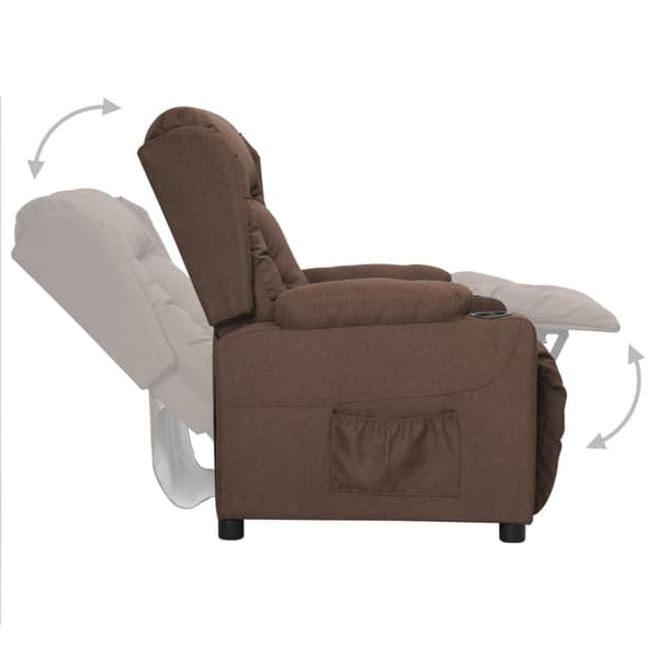 Reclinerfåtölj taupe tyg
