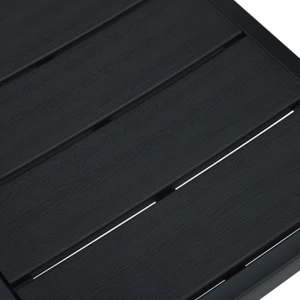 Trädgårdsstolar 2 st svart HDPE träutseende