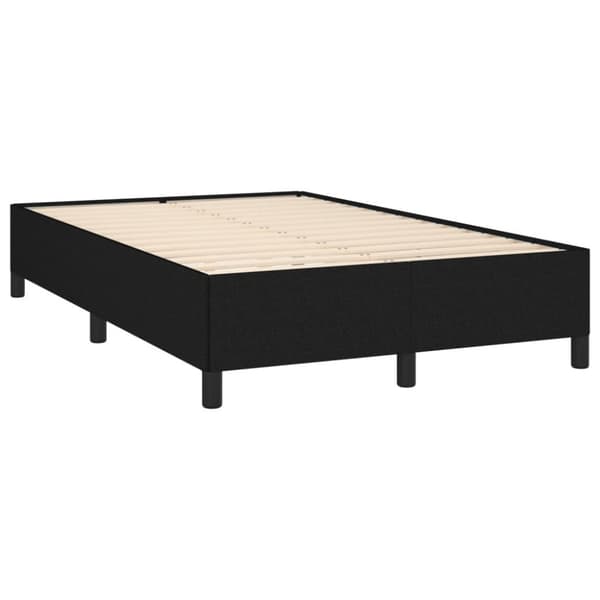 Ramsäng med madrass svart 120x190 cm tyg
