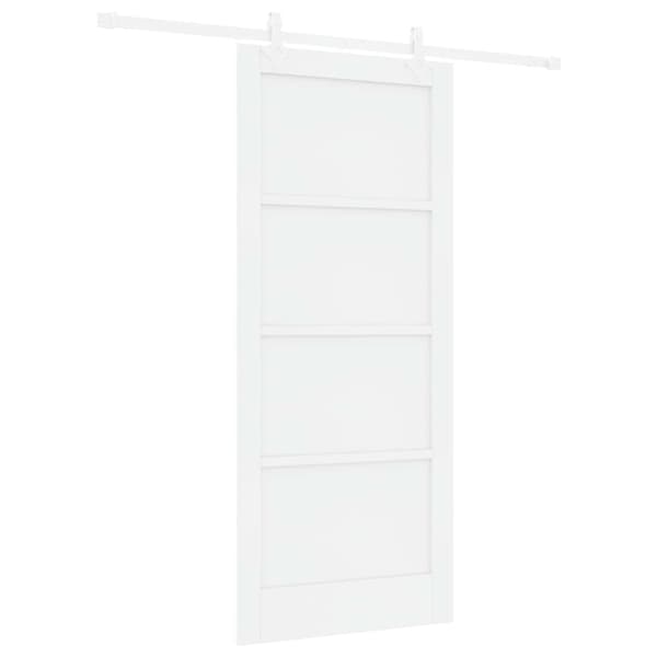 Skjutdörr 86 x 198,5 cm Konstruerat trä Vit