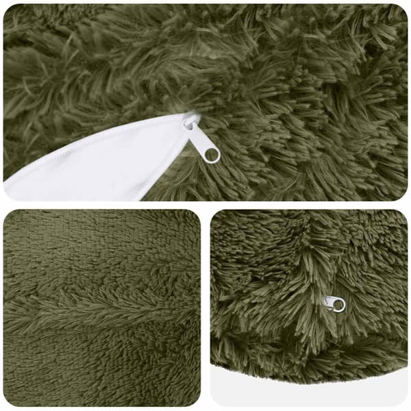 Kuddöverdrag 2 pcs HEERLEN Grön Ø 50 cm PV Fleece