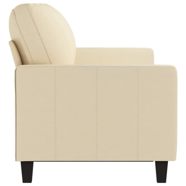 3-sitssoffa gräddvit 180 cm tyg