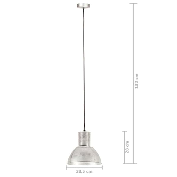 Hänglampa 25 W silver rund 28,5 cm E27