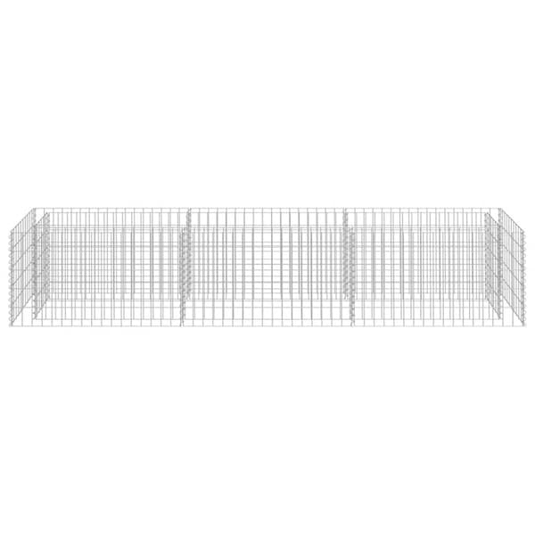 Planteringsgabion upphöjd galvaniserat stål 270x50x50 cm