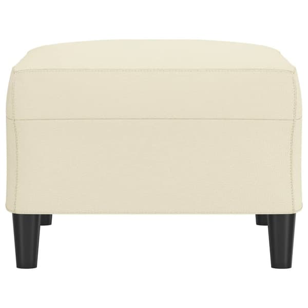 Fotpall gräddvit 70x55x41 cm konstläder