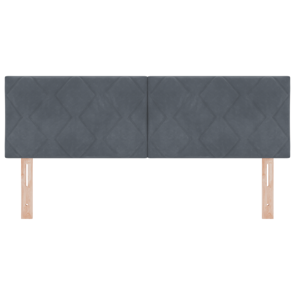 LED huvuddyna Mörkgrå 144 cm Sammet