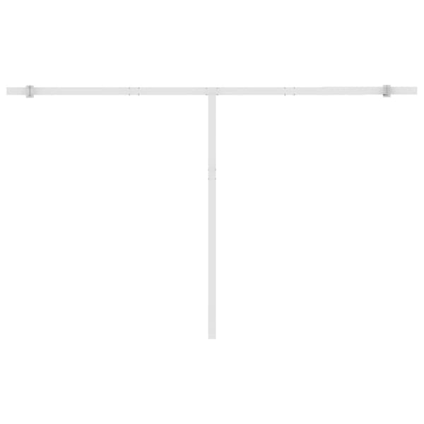 Fristående markis automatisk 450x350 cm gul/vit