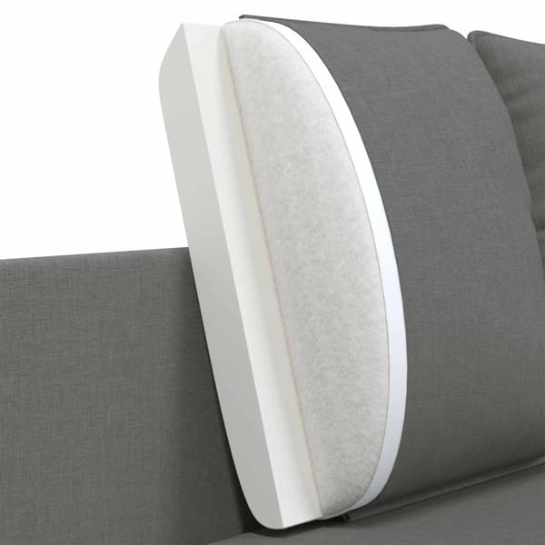 3-Sits soffa Mörkgrå 222 x 81 x 89 cm Tyg