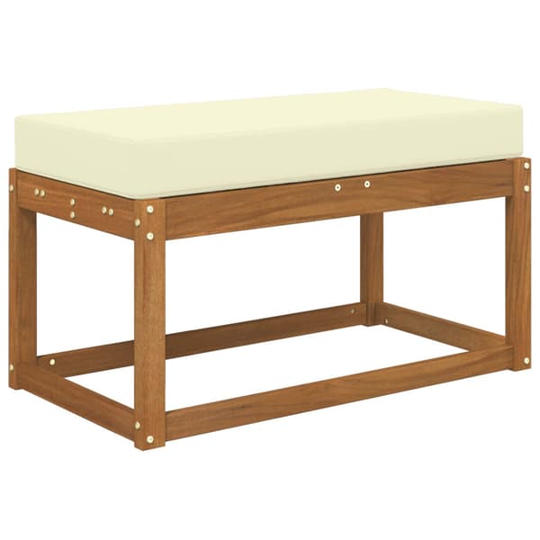 Utomhus sitskudde 100% Polyester Gräddvit 80 x 40 x 8 cm