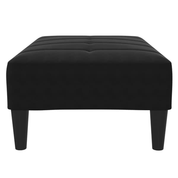 Fotpall svart 77x55x31 cm sammet