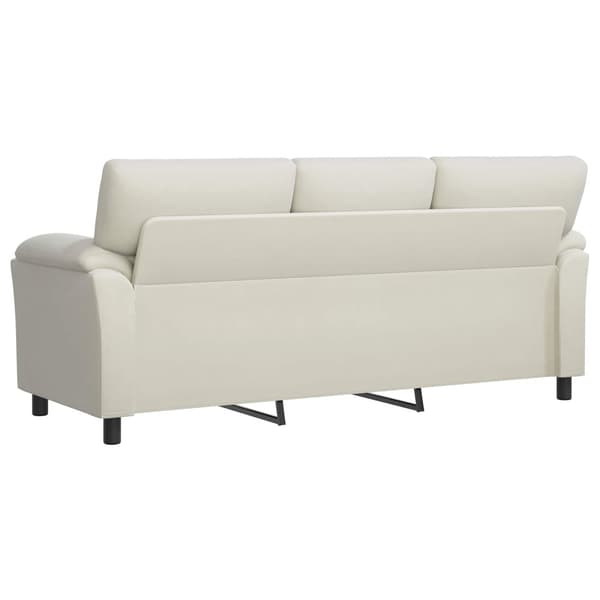 Soffa Gräddvit 214 x 85 x 93 cm Sammet