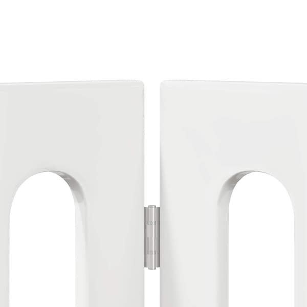 Fällbar husdjursgrind 2 pcs Högblank Vit 100,5 x 38 x 70 cm