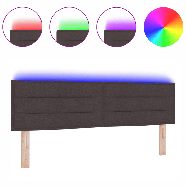 LED huvuddyna Mörkbrun tyg