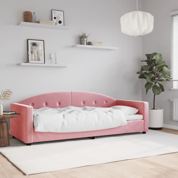Dagbädd rosa 80x200 cm sammet