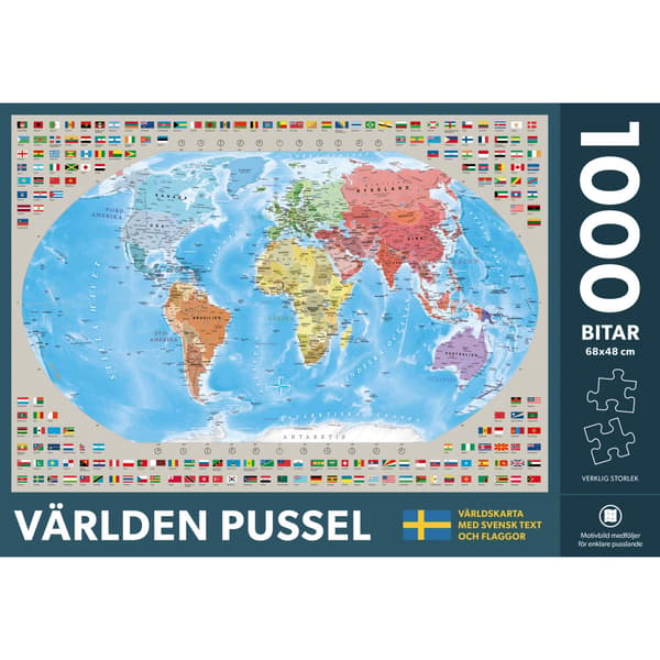 Världen pussel 1000 bitar