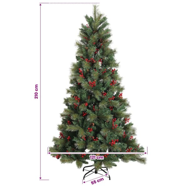 Plast Hingad Julgran 210 cm 300 LED-lampor Varmvit