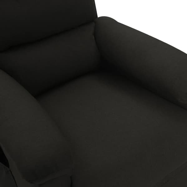 Massagefåtölj svart tyg