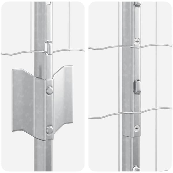 Stängsel med stolpe Silver 1,2 x 10 m Stål