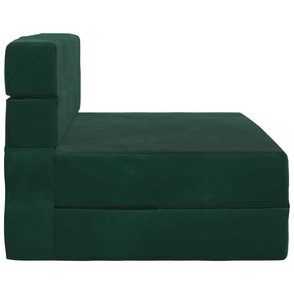 Fällsoffa säng Mörkgrön 190 x 70 x 15 cm Sammet