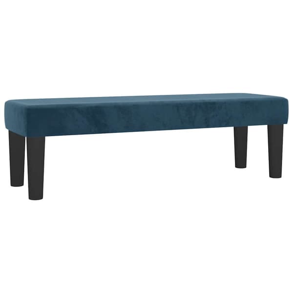 Ramsäng med madrass mörkblå 140x200 cm sammet