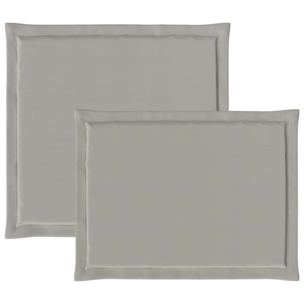 Sitt- och Ryggkuddar 4 pcs Ljusgrå 47 x 45 x 2 cm Polyester