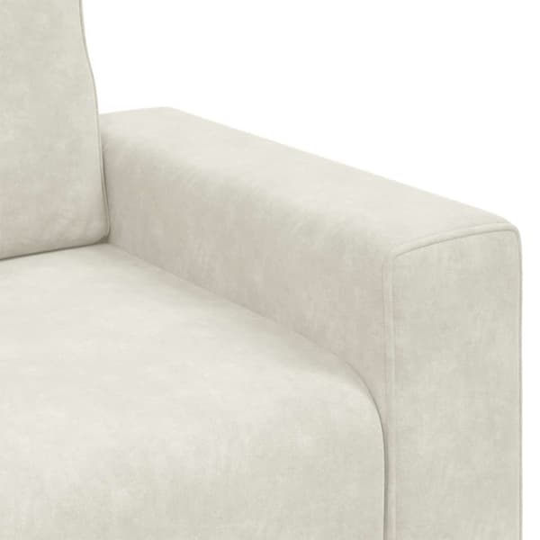 Soffstol gräddvit 100x77x82 cm sammet