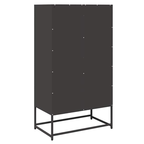 Highboard svart 68x39x123 cm stål