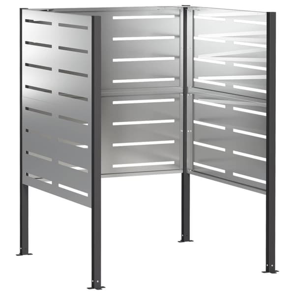 Soptunneskärm 85 x 85 x 113 cm Galvaniserat stål Silver