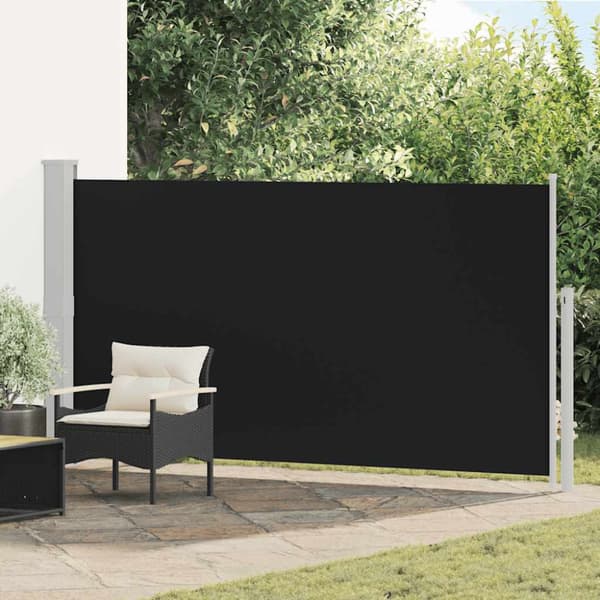 Infällbar sidomarkis 170x300 cm svart