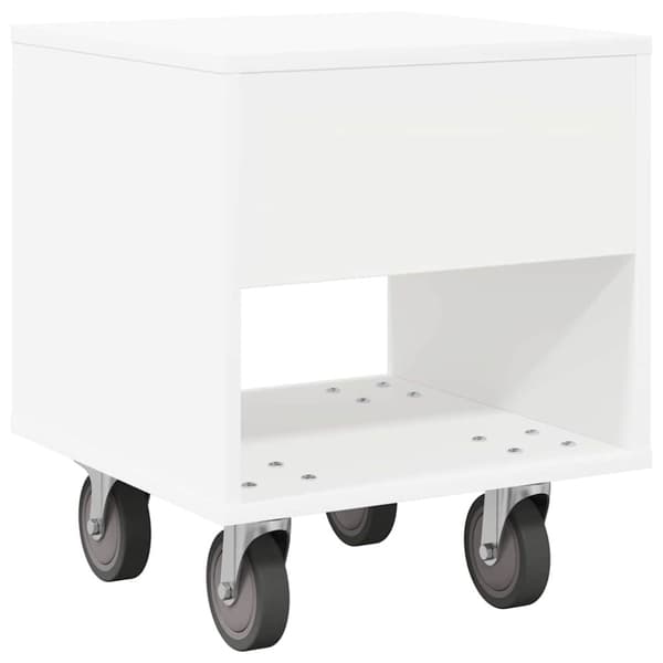 Sängbord 2 pcs Vit 40,5 x 40 x 48 cm Konstruerat trä