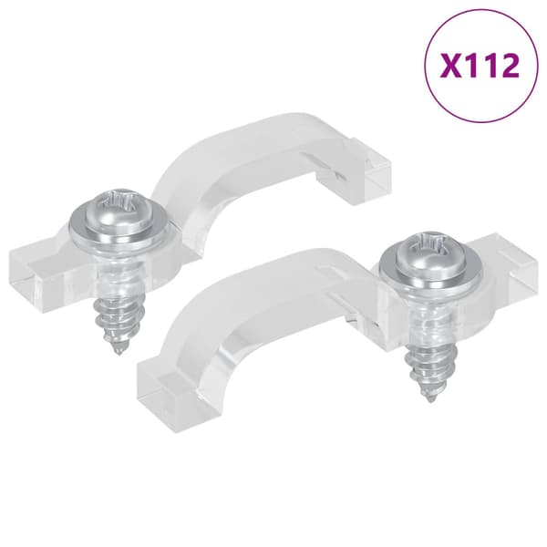 LED Strip Clips 2 pcs Transparent 23,8 x 7,3 x 4,3 mm